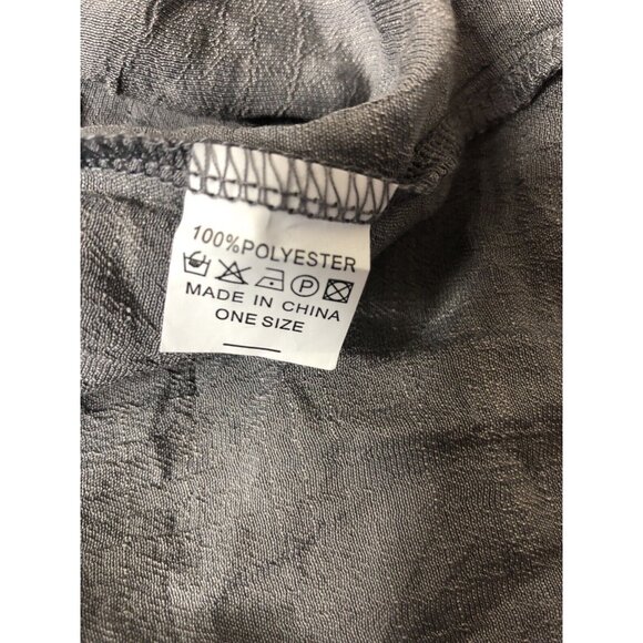 Light Gray Womens Shirt One Size Long Sleeves Button Up Flowy Blouse Long Sleeve - Picture 3 of 6